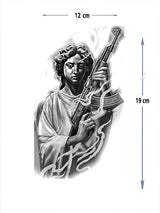 YARIM KOL KAPLAMA - 1 AY KALICI - SİYAH DÖVME - Y26