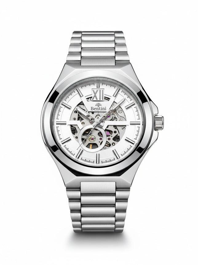BENTINI Su Geçirmez Otomatik Çelik Kol Saati - BH-01