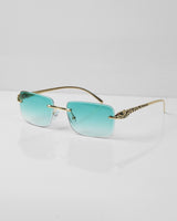 PHANTERE Gold Blue Çerçevesiz Güneş Gözlüğü