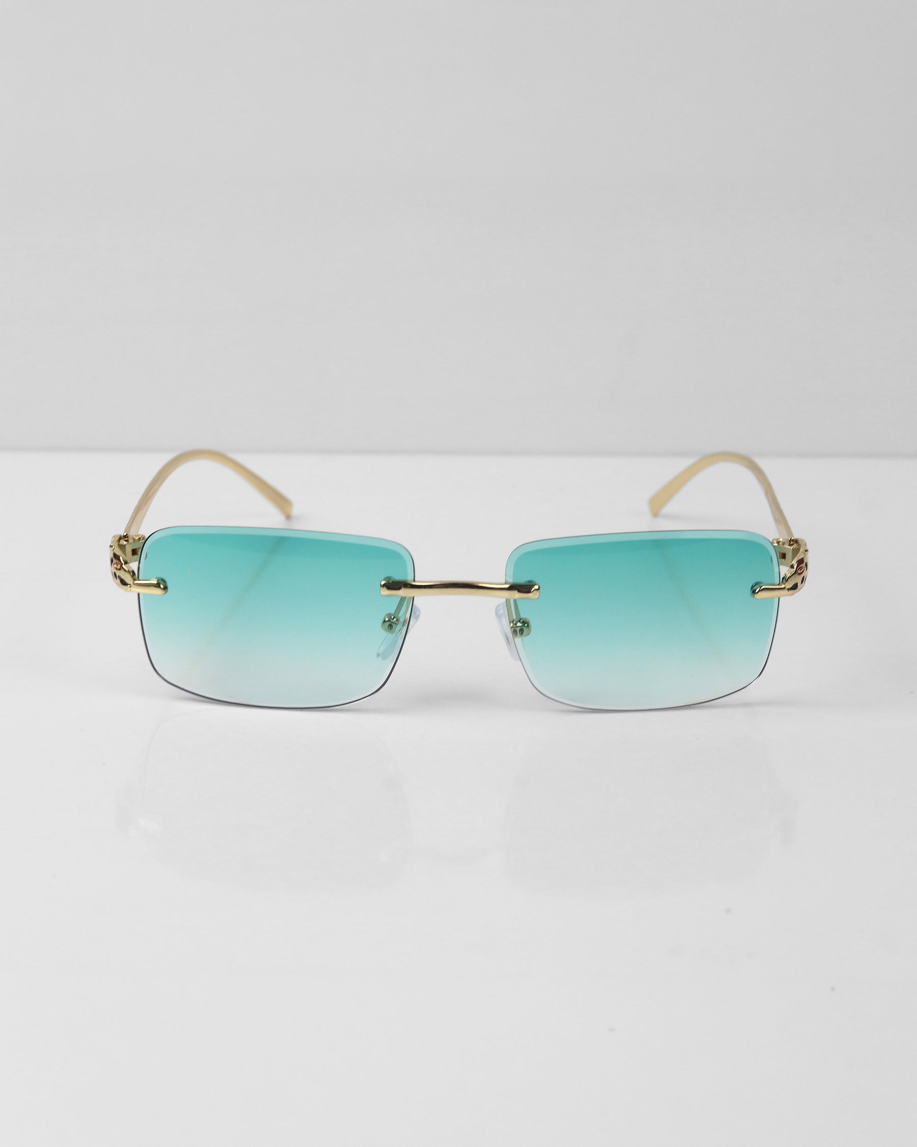 PHANTERE Gold Blue Çerçevesiz Güneş Gözlüğü