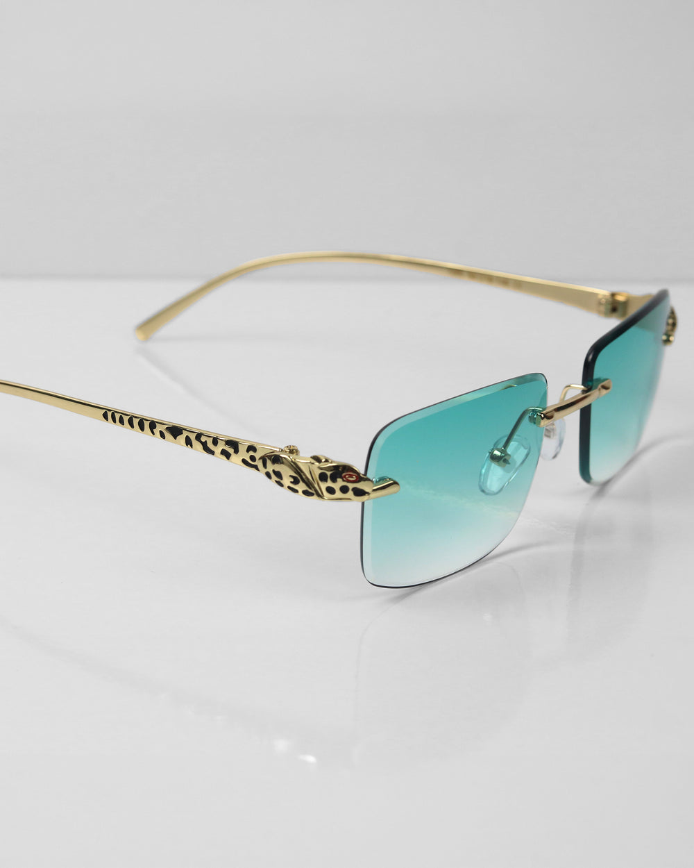 PHANTERE Gold Blue Çerçevesiz Güneş Gözlüğü