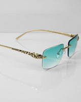 PHANTERE Gold Blue Çerçevesiz Güneş Gözlüğü