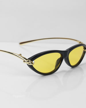 MISON Çerçeve Detaylı Sarı Güneş Gözlüğü