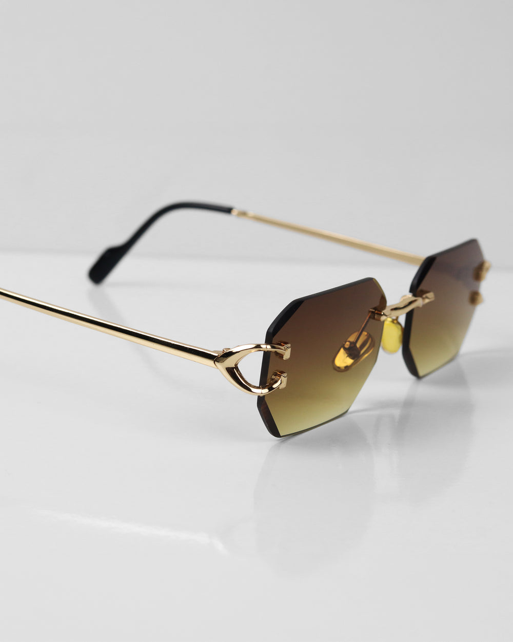 GENTE Gold Kahve Çerçevesiz Güneş Gözlüğü