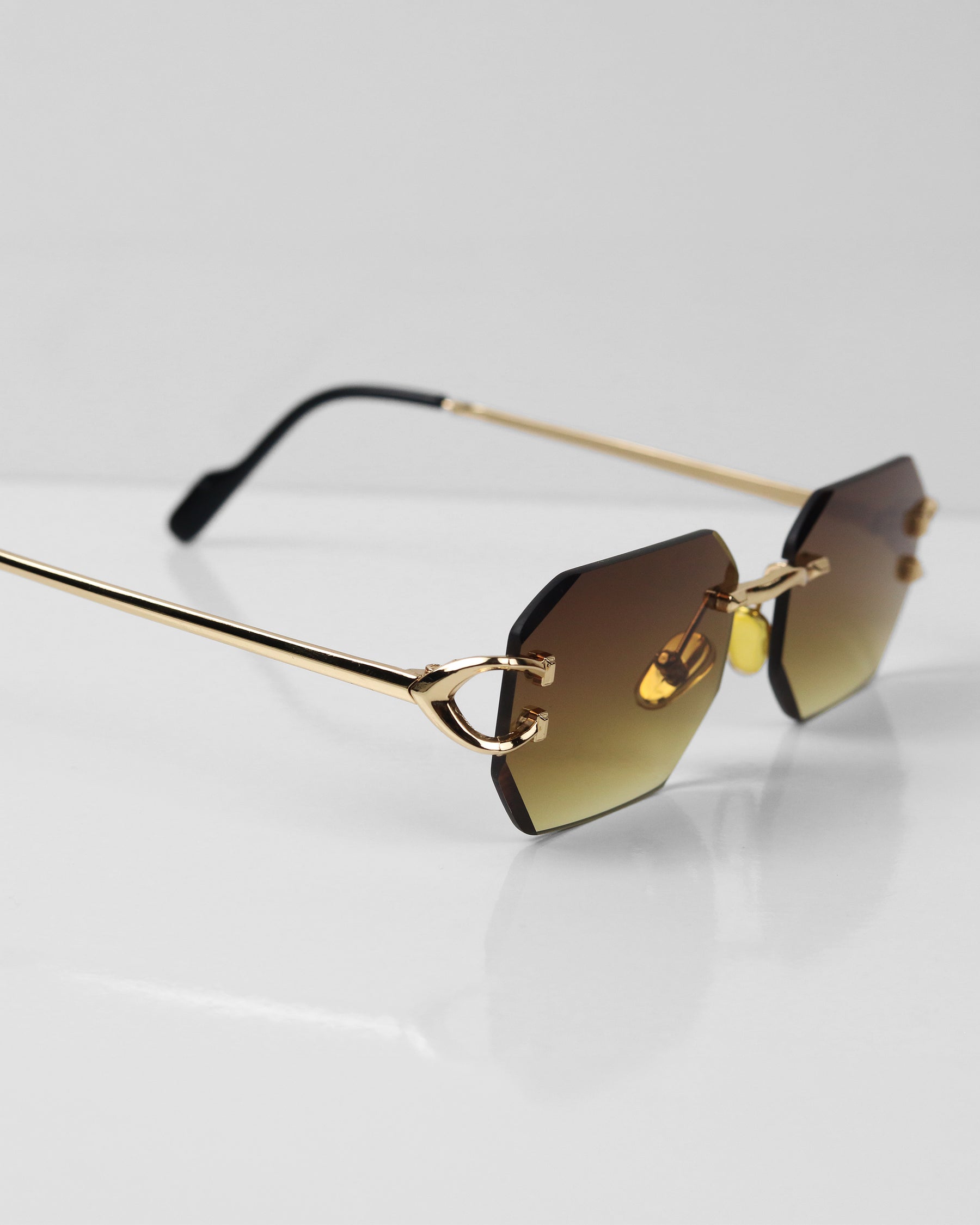 GENTE Gold Kahve Çerçevesiz Güneş Gözlüğü