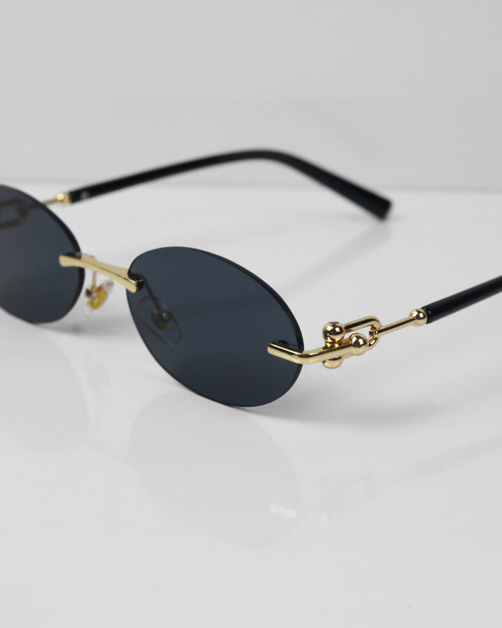 CHICS Gold Siyah Çerçevesiz Güneş Gözlüğü