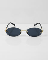 CHICS Gold Siyah Çerçevesiz Güneş Gözlüğü