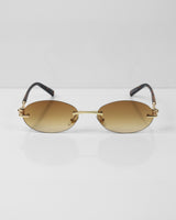 CHICS Gold Kahve Çerçevesiz Güneş Gözlüğü