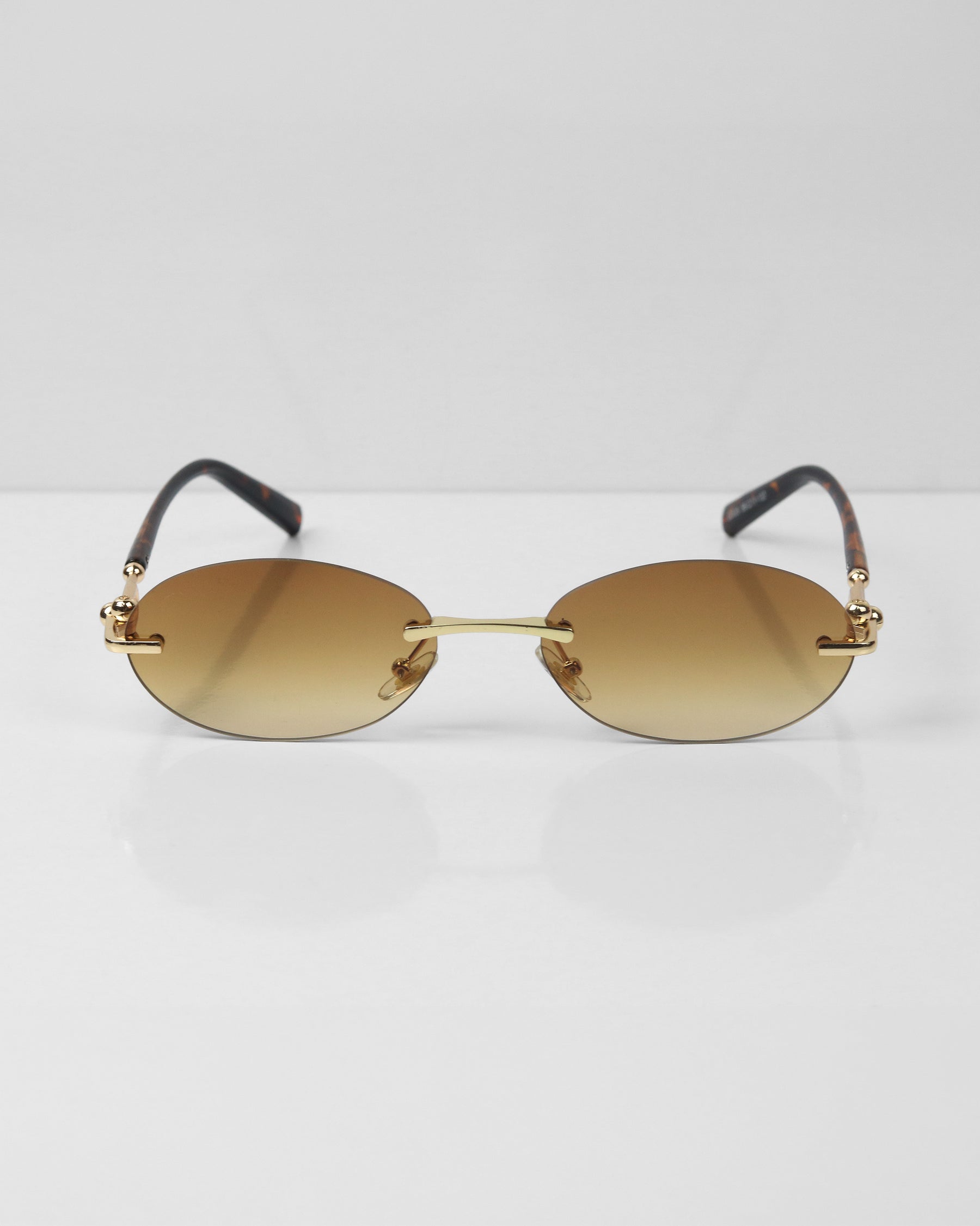 CHICS Gold Kahve Çerçevesiz Güneş Gözlüğü