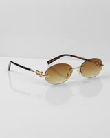 CHICS Gold Kahve Çerçevesiz Güneş Gözlüğü