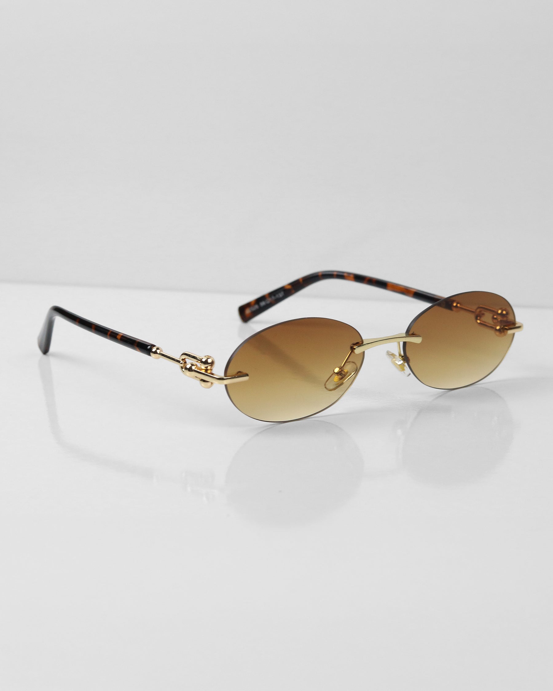 CHICS Gold Kahve Çerçevesiz Güneş Gözlüğü
