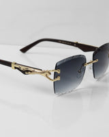 PATENI Gold Kahve Çerçevesiz Güneş Gözlüğü