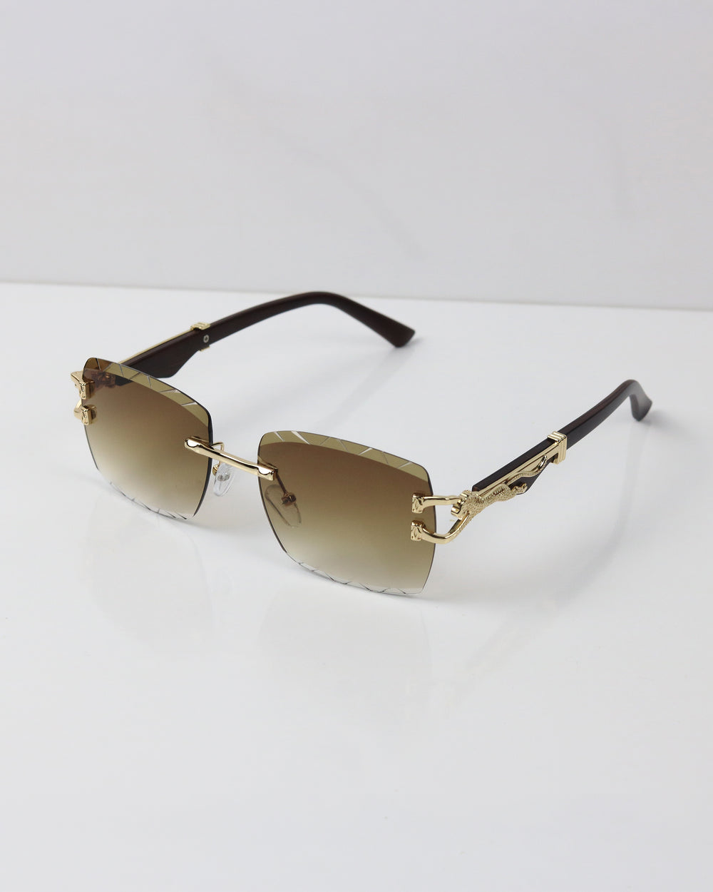 PATENI Gold Kahve Çerçevesiz Güneş Gözlüğü
