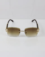 PATENI Gold Kahve Çerçevesiz Güneş Gözlüğü