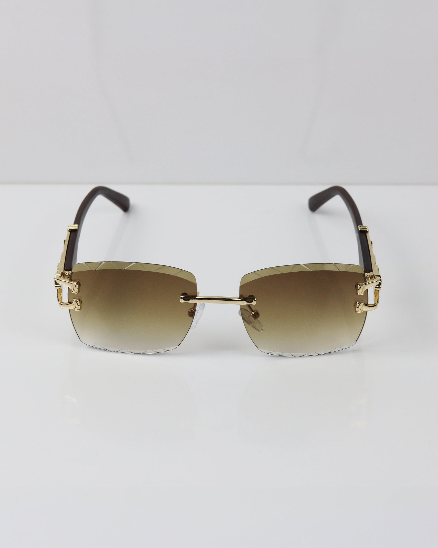 PATENI Gold Kahve Çerçevesiz Güneş Gözlüğü