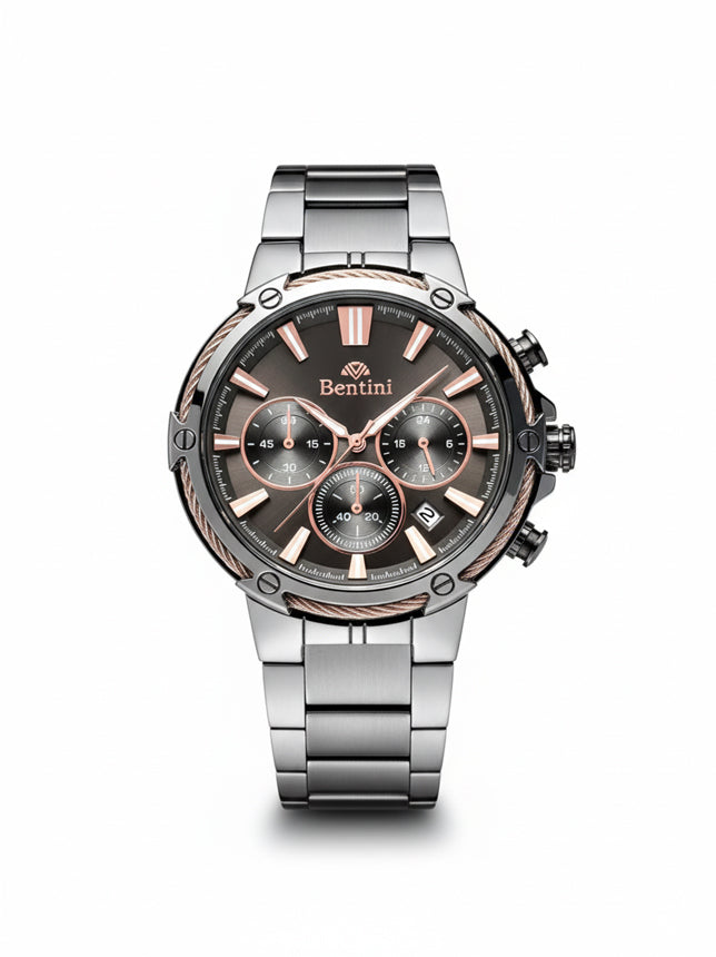 BENTINI Su Geçirmez Otomatik Çelik Kol Saati - BJ-02