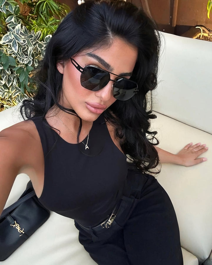 MAYBE Siyah Çerçevesiz Güneş Gözlüğü