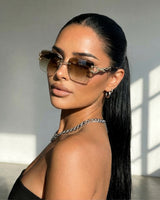 PATENI Gold Kahve Çerçevesiz Güneş Gözlüğü