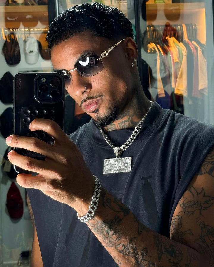 PHANTERE Gold Siyah Çerçevesiz Güneş Gözlüğü