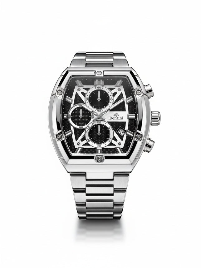 BENTINI Su Geçirmez Otomatik Çelik Kol Saati - BS-02